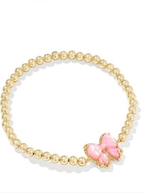 Haley Bow Gold Stretch Bracelet